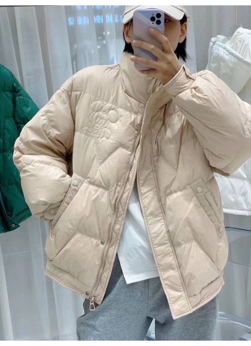 

Пуховик осенний на натуральном гусином пуху Микки Modern Boutique молочный, M ПУХ086