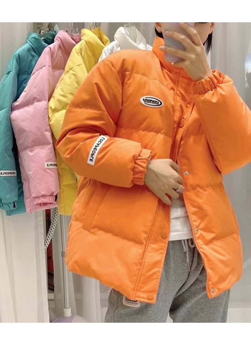 

Пуховик матовый воротник-стойка LOCA Modern Boutique оранжевый, S ПУХ083