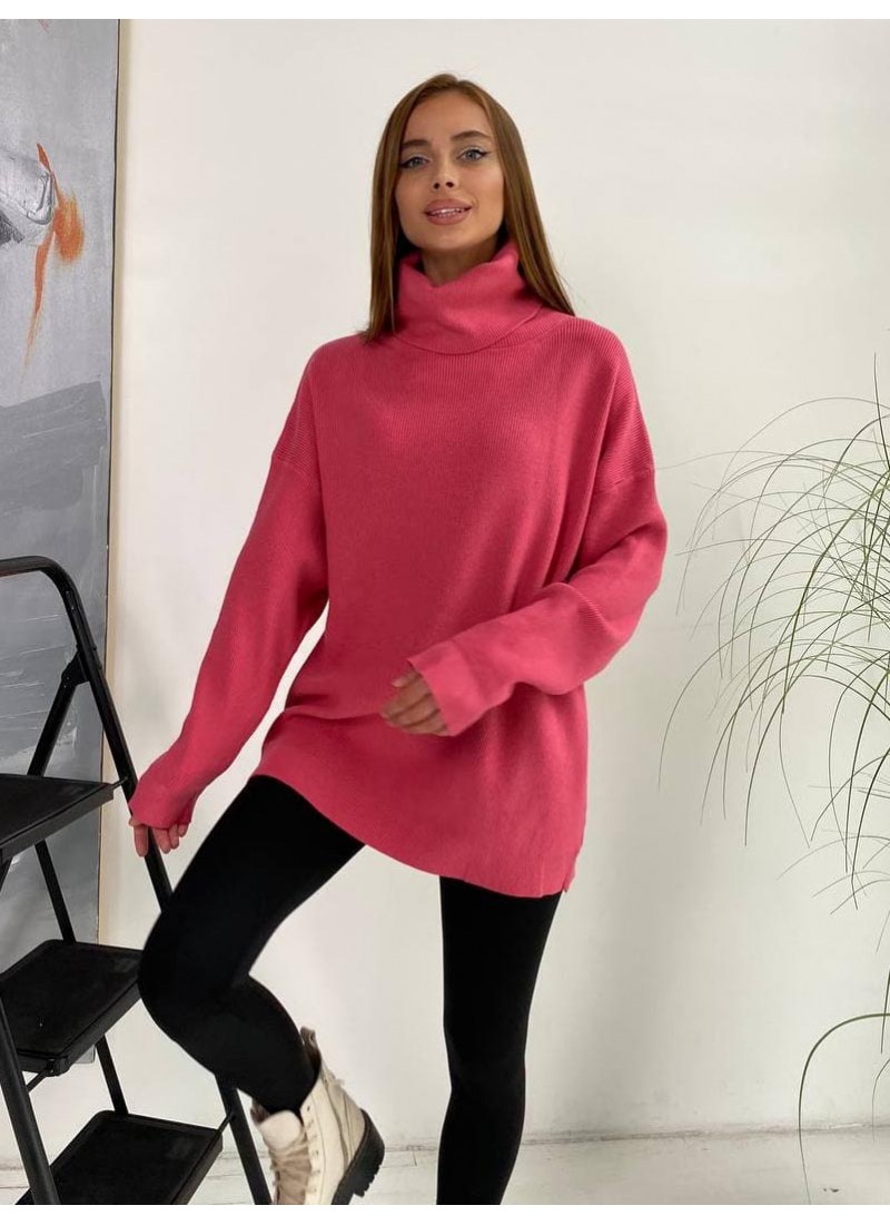 

Свитер объёмный широкий Modern Boutique розовый, one size СВ2409