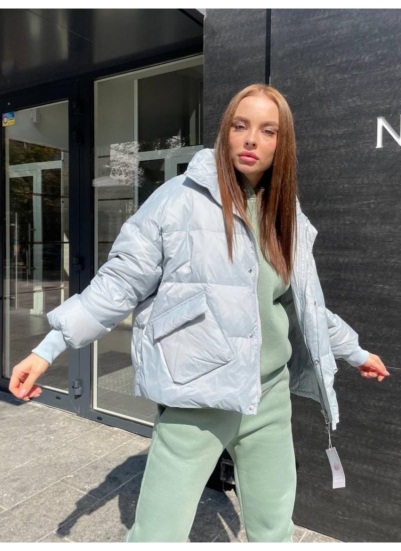 

Пуховик демисезонный облегчённый Mengs Modern Boutique серый, S ПУХ085