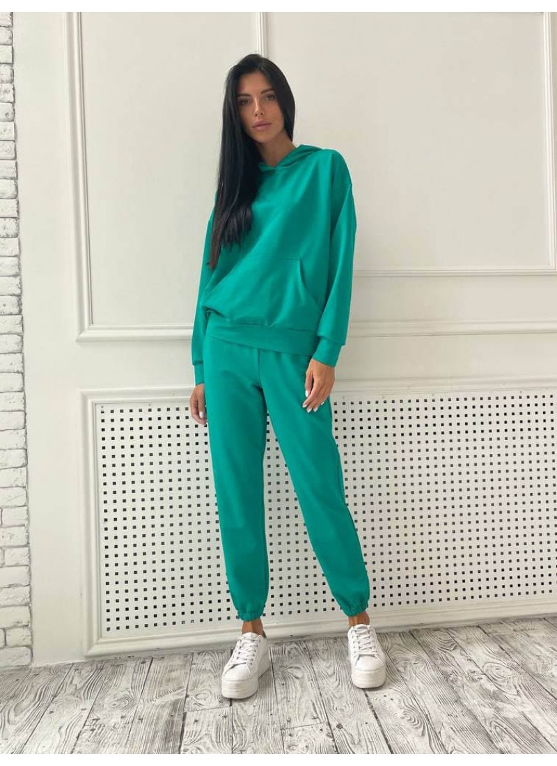 

Спортивный трикотажный костюм летний двухнитка Modern Boutique молочный, M СК024