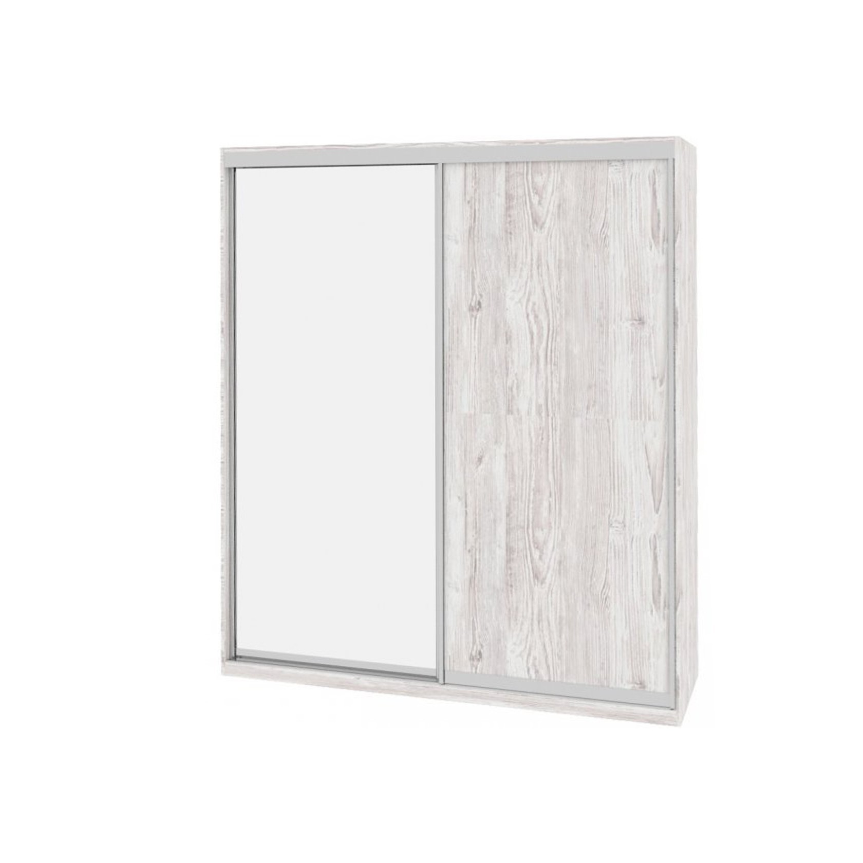 

Шкаф-купе Виват BH 206 — 2 двери (ДОМ) ДСП + Зеркало-Аляска 200x60x240