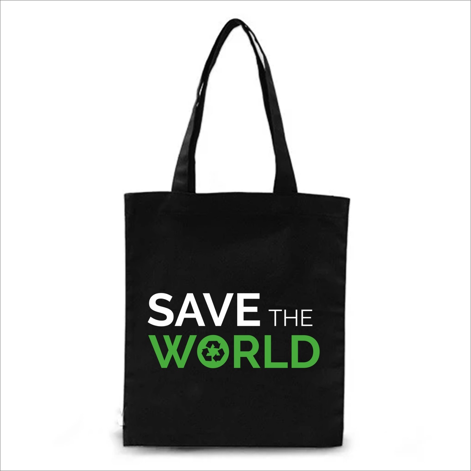 

Экосумка Vivay с принтом Save the World 38x42 см Черная (5397)