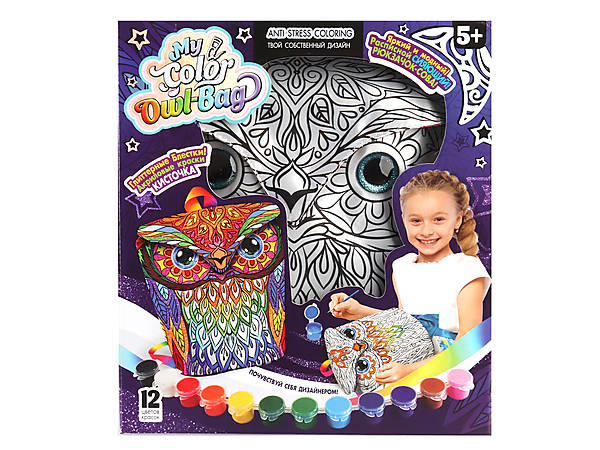

Креативное творчество "My Color Owl-Bag" рюкзачок-сова DANKO TOYS (COWL-01-01)