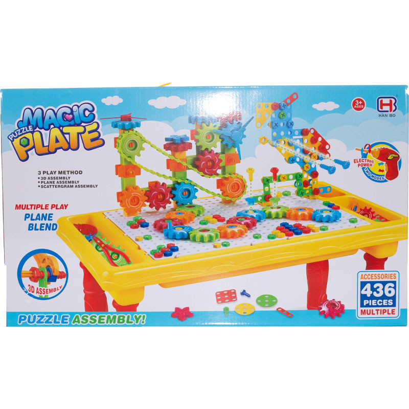 

Болтовая мозаика с дрелью и столиком G-Toy 2009732 конструктор с детальками 436 шт (2009732)