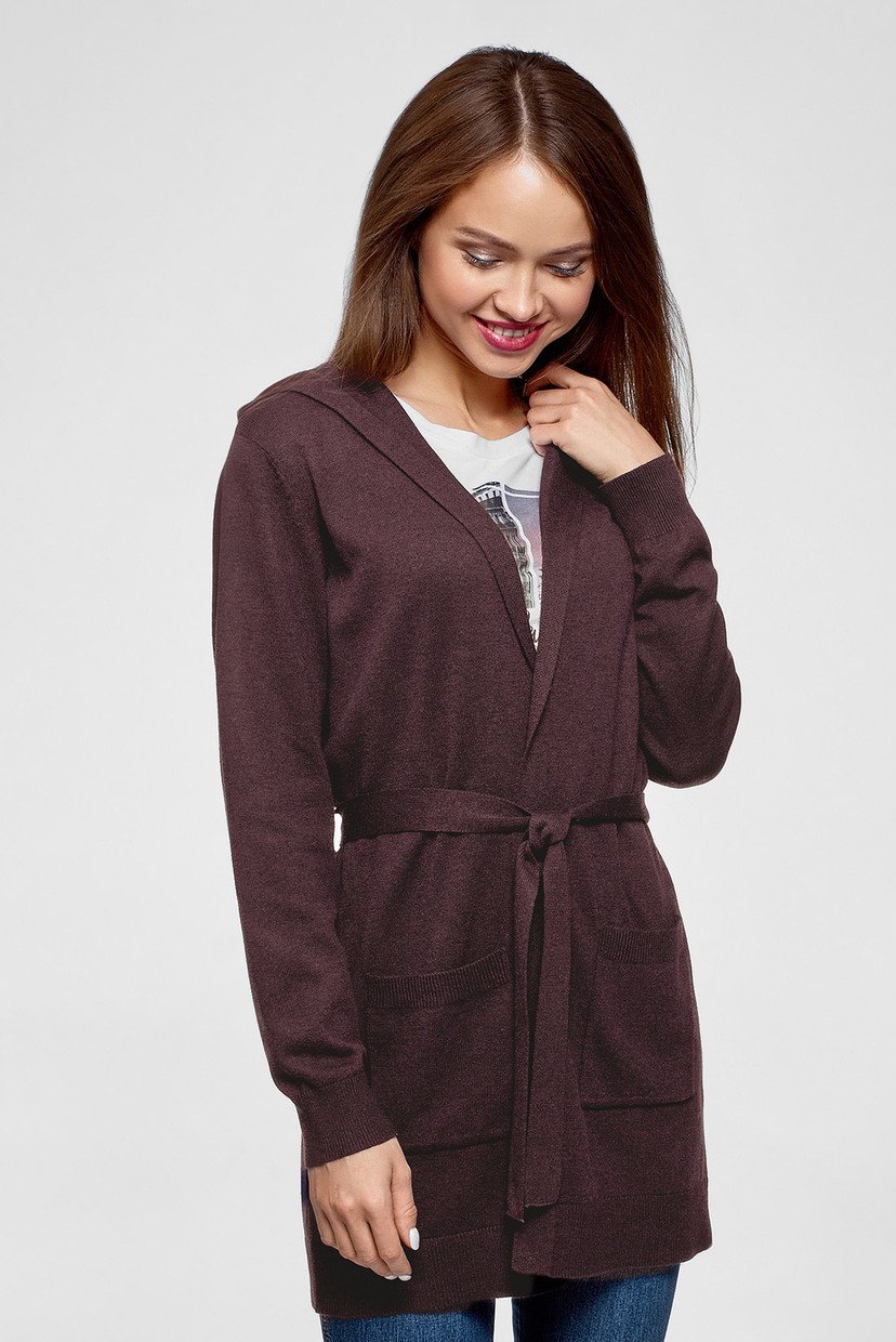 

Женский фиолетовый кардиган Oodji XS 63212601/43755/8800M