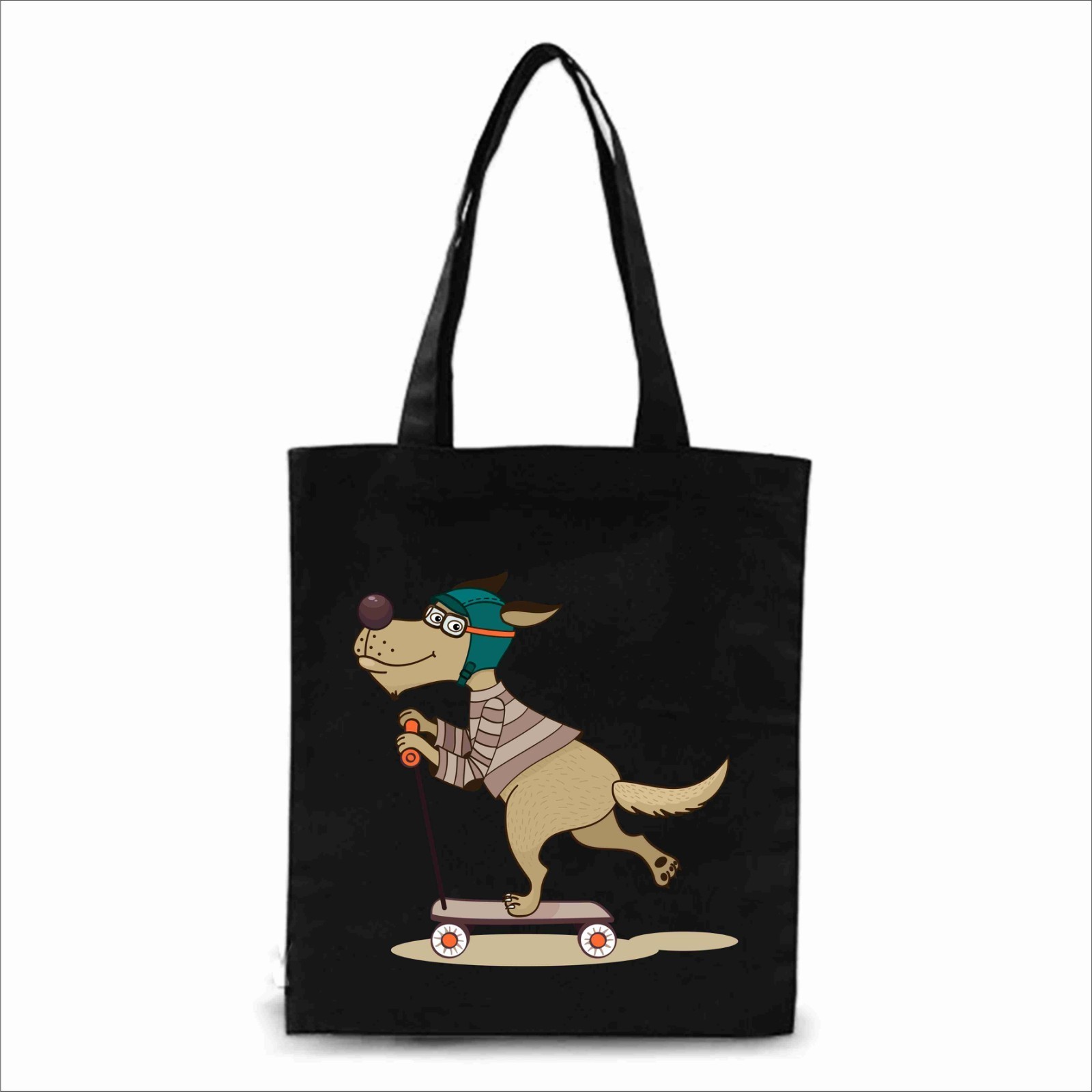 

Экосумка Vivay с принтом Собака скейтер 38x42 см Черная (5421)