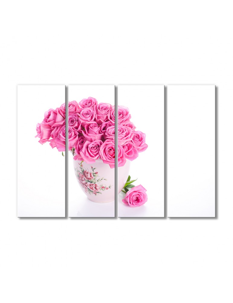 

Модульная картина Artel «Розовые розы в вазе» 4 модуля 60x90 см