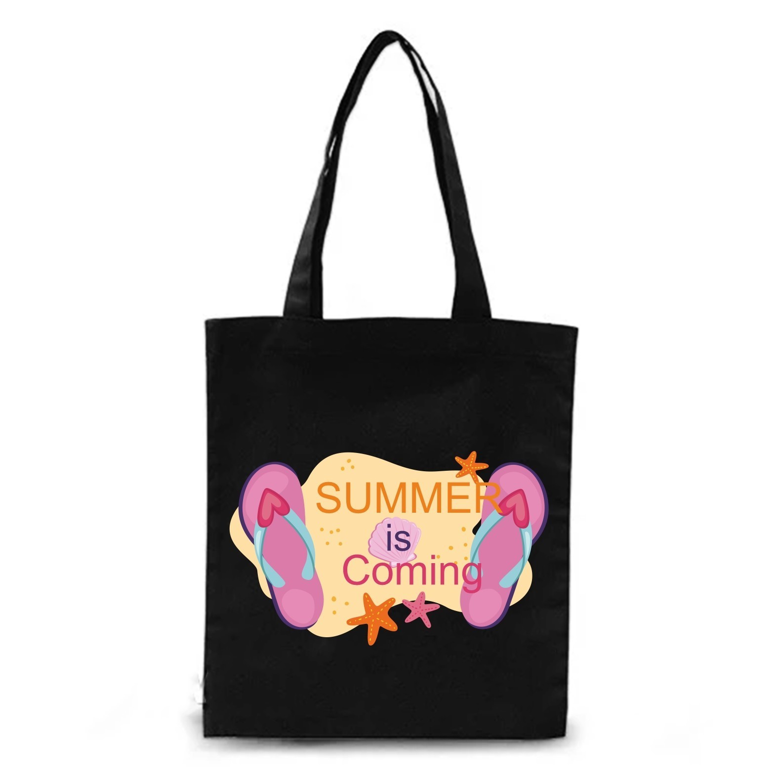 

Экосумка Vivay с принтом Summer is coming 38x42 см Черная (6202)