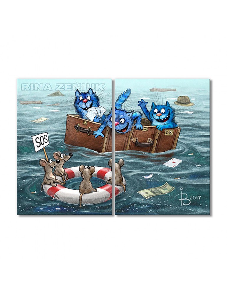 

Модульная картина Artel «Спасение давайте к нам!» 2 модуля 60x90 см