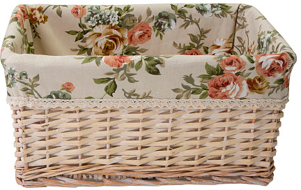 

Корзина стеллажная Natural House Rose 40х31х17 см Бежевая (EW-84 L)