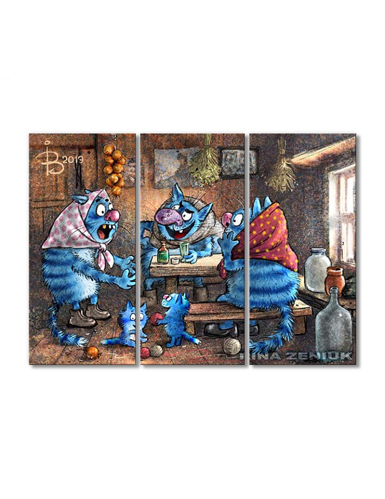 

Модульная картина Artel «Сплетни» 3 модуля 70x105 см