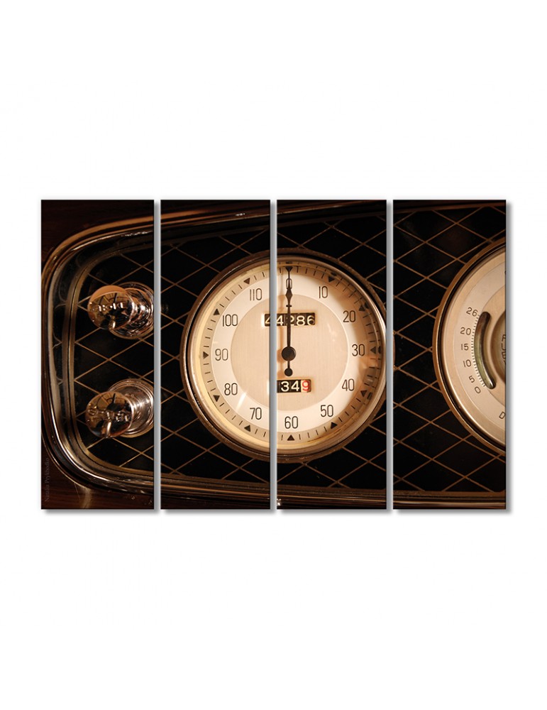 

Модульная картина Artel «Спидометр ретро автомобиля» 4 модуля 60x90 см