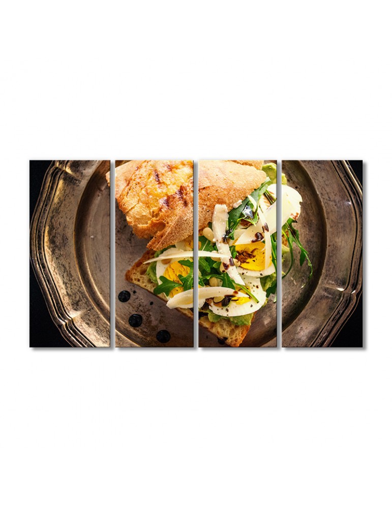 

Модульная картина Artel «Сэндвич с яйцом» 4 модуля 60x90 см