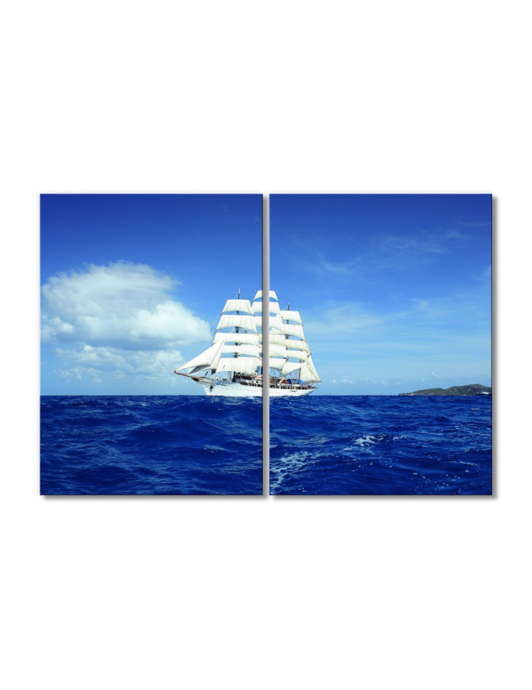 

Модульная картина Artel «Синее море и корабль с парусами» 3 модуля 120x180 см