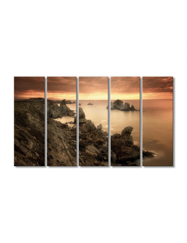 

Модульная картина Artel «Скалистое побережье закат» 5 модулей 70x105 см