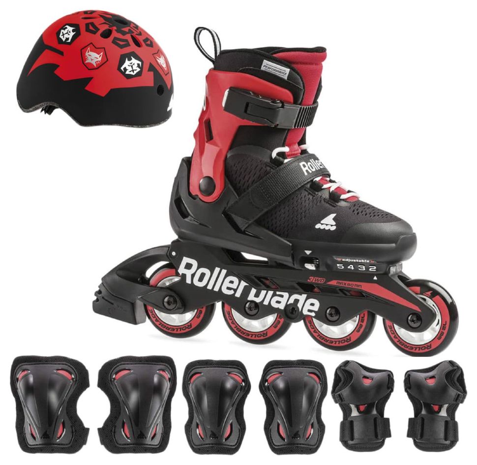 

Ролики детские Rollerblade Microblade Cube 2020 Черно-красный, 28-32