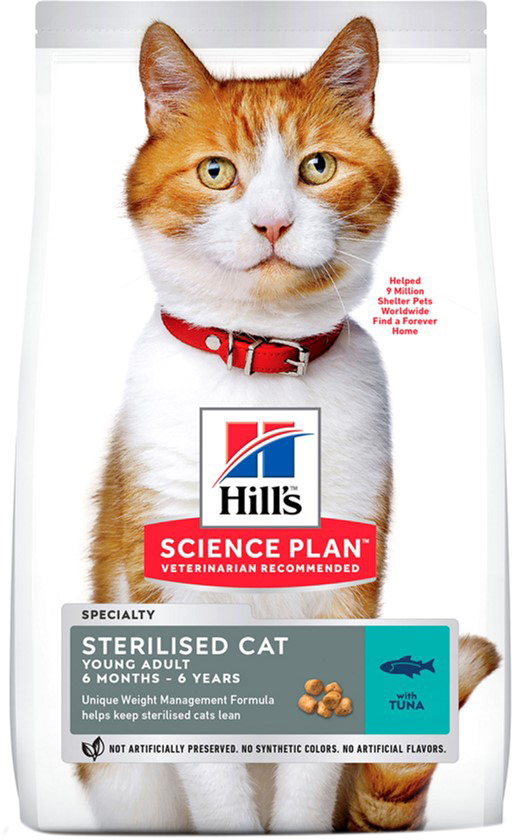 

Сухой корм для стерилизованных кошек Hill's Science Plan Sterilised Cat Young Adult с тунцом - 3 кг