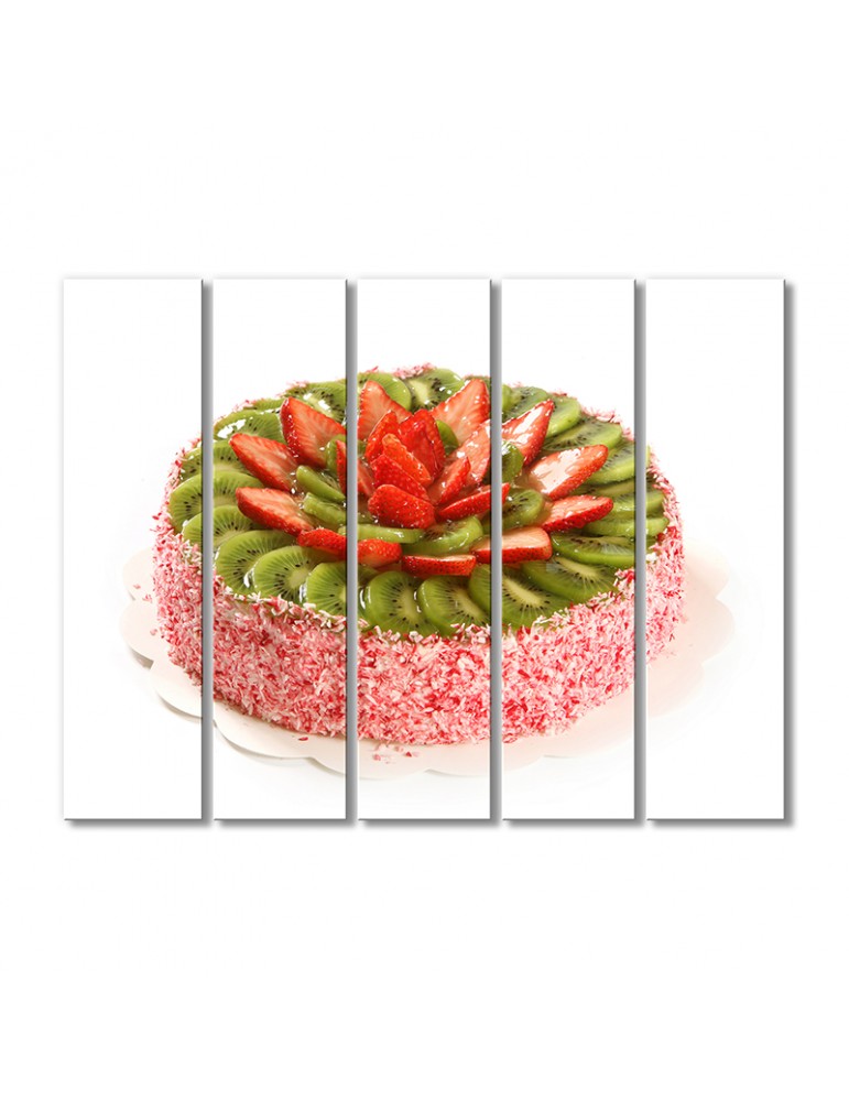 

Модульная картина Artel «Торт клубника с киви» 5 модулей 70x105 см