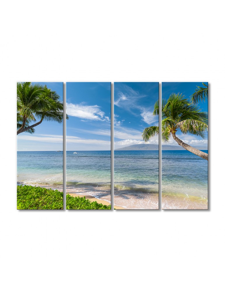 

Модульная картина Artel «Тропики побережье волны небо океан» 4 модуля 80x120 см