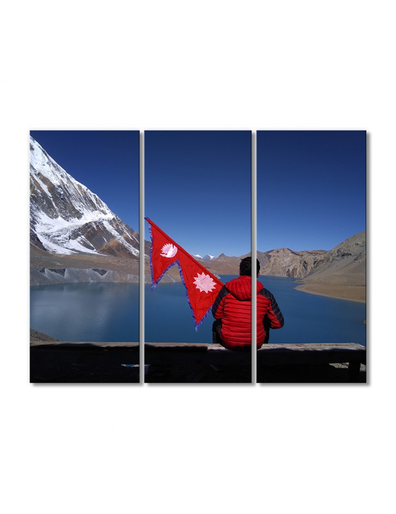 

Модульная картина Artel «Турист в Национальном парке Аннапурны» 3 модуля 120x180 см