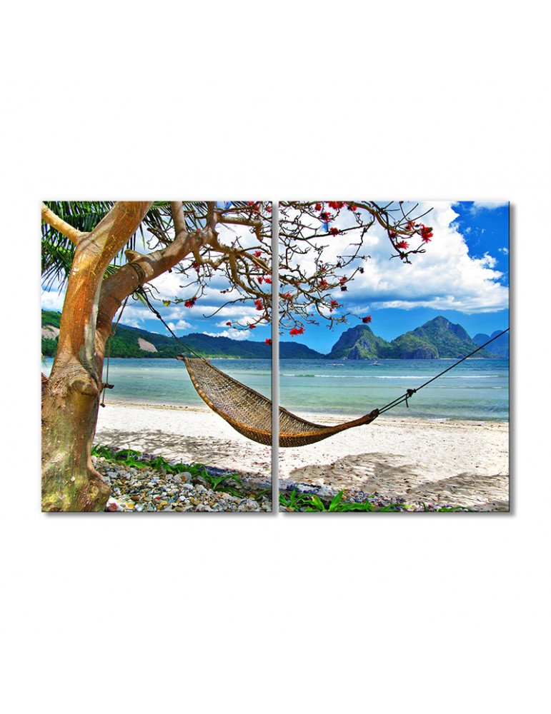 Модульная картина Artel «Тропическое расслабление на гамаке» 2 модуля 120x180 см