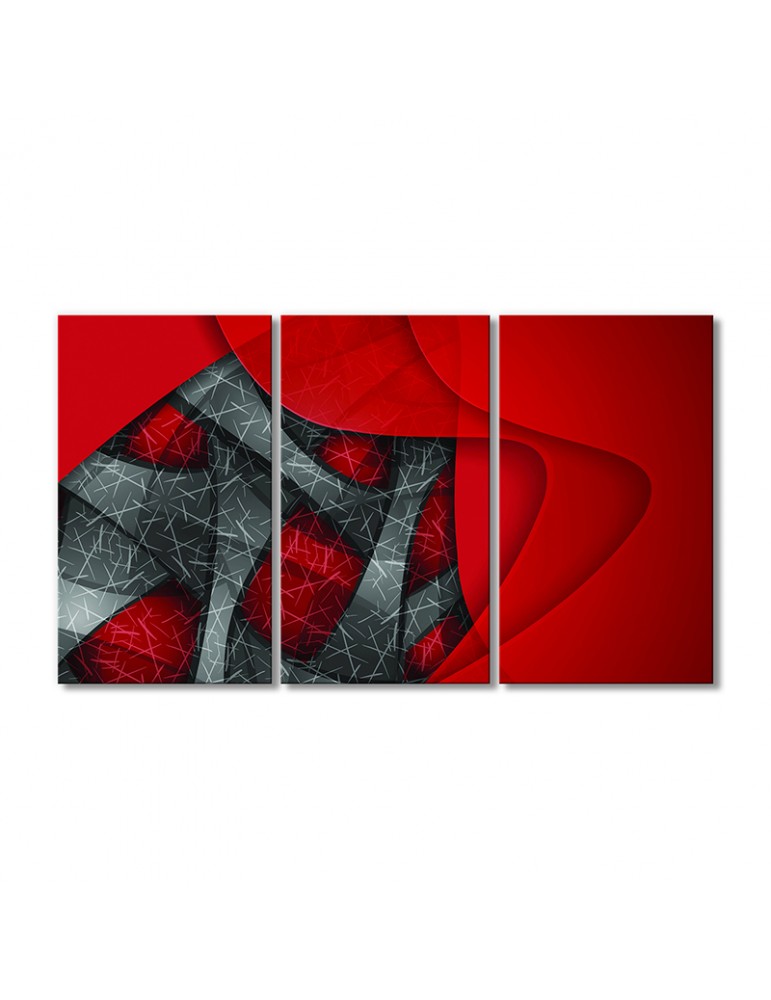 

Модульная картина Artel «Черно-красная абстракция» 3 модуля 70x105 см