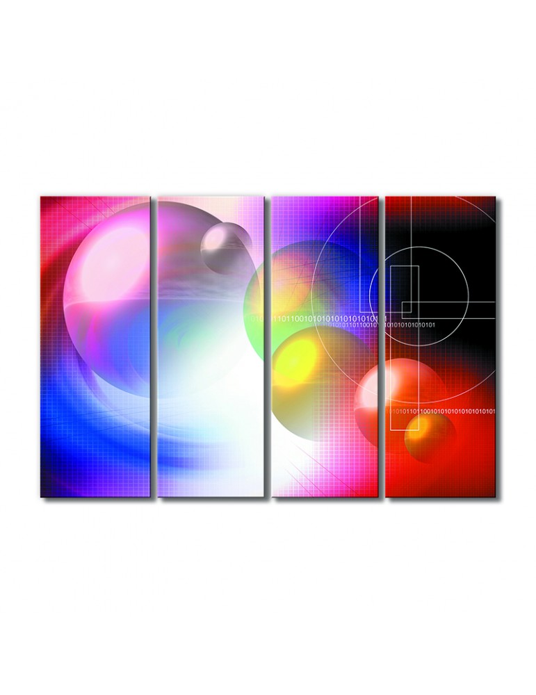 

Модульная картина Artel «Цифровые планеты» 4 модуля 70x105 см