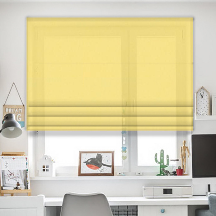 

Римские шторы JQ Жёлтый 140х170, Верёвочный