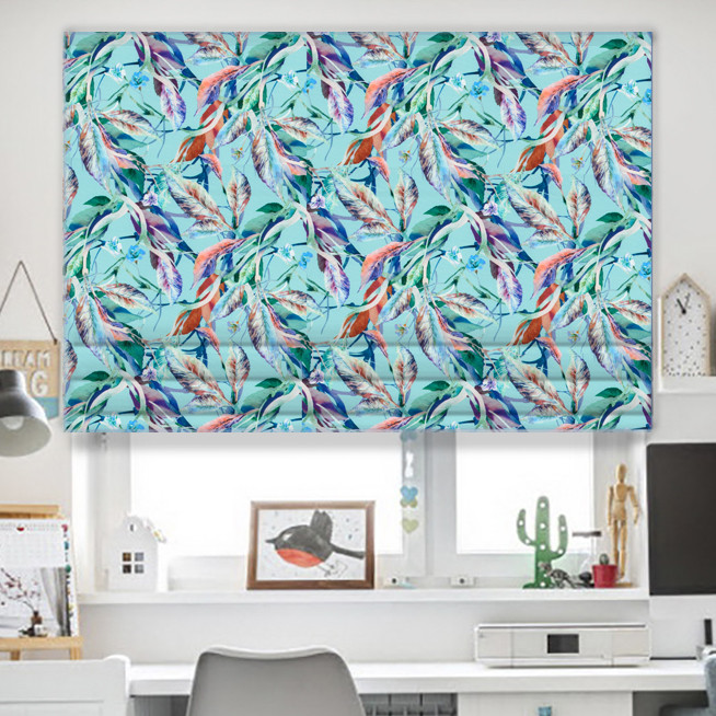 

Римские шторы JQ Принт Тропический лес 120х170