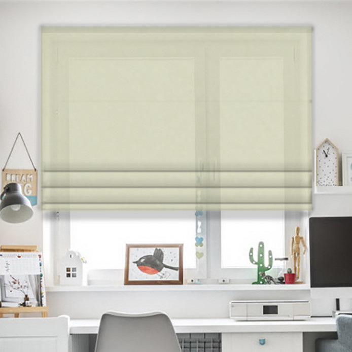 

Римские шторы JQ Кремово-жёлтый 180х170, Верёвочный