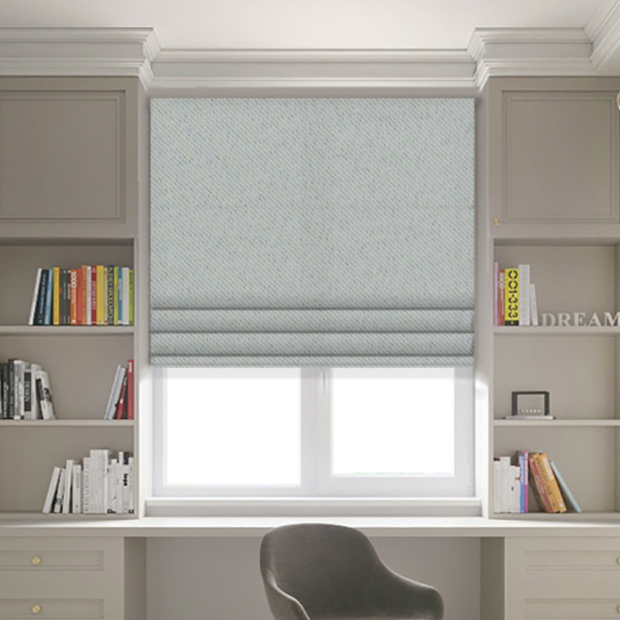 

Римские шторы JQ Блэкаут Стальной 60х170, Роторно-цепочный