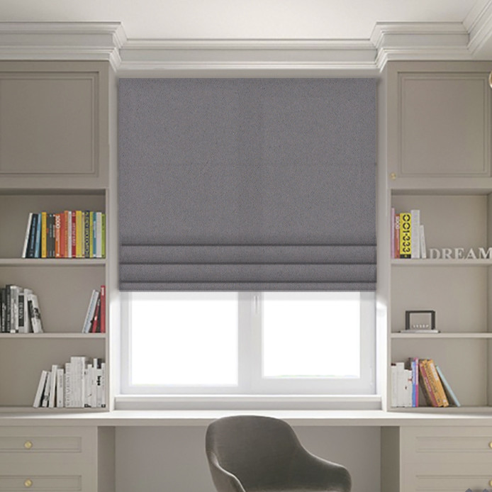 

Римские шторы JQ Блэкаут Пепел 230х170, Верёвочный