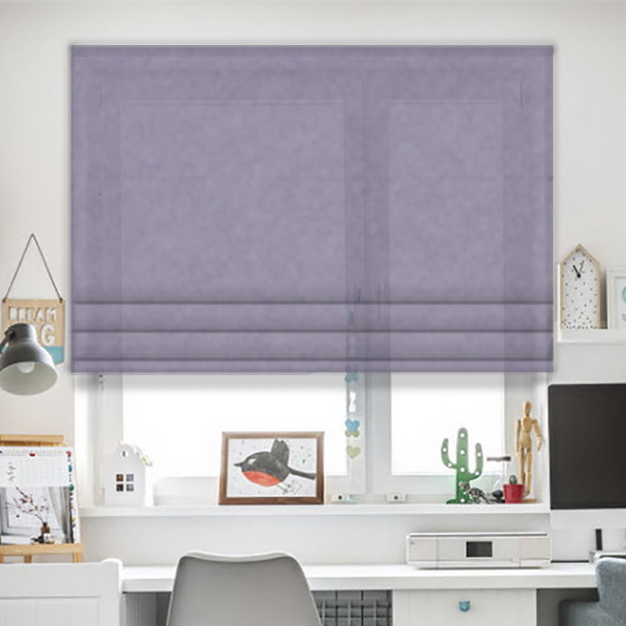 

Римские шторы JQ Сизо-фиолетовый 40х170, Верёвочный