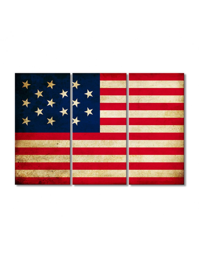 

Модульная картина Artel «Флаг США в период 1795-1818 гг.» 3 модуля 80x120 см