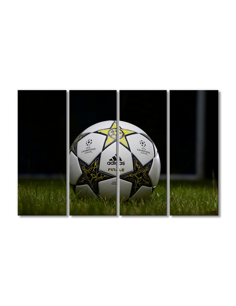 

Модульная картина Artel «Футбольный мяч на траве» 4 модуля 120x180 см