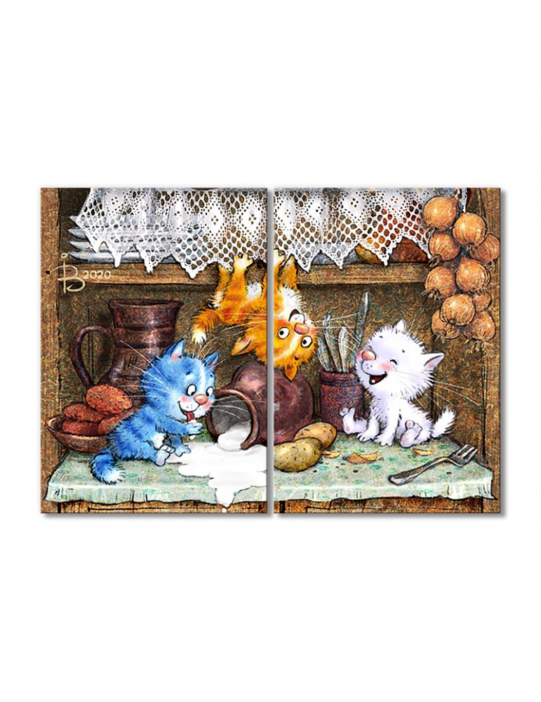 

Модульная картина Artel «Шкодники» 2 модуля 80x120 см