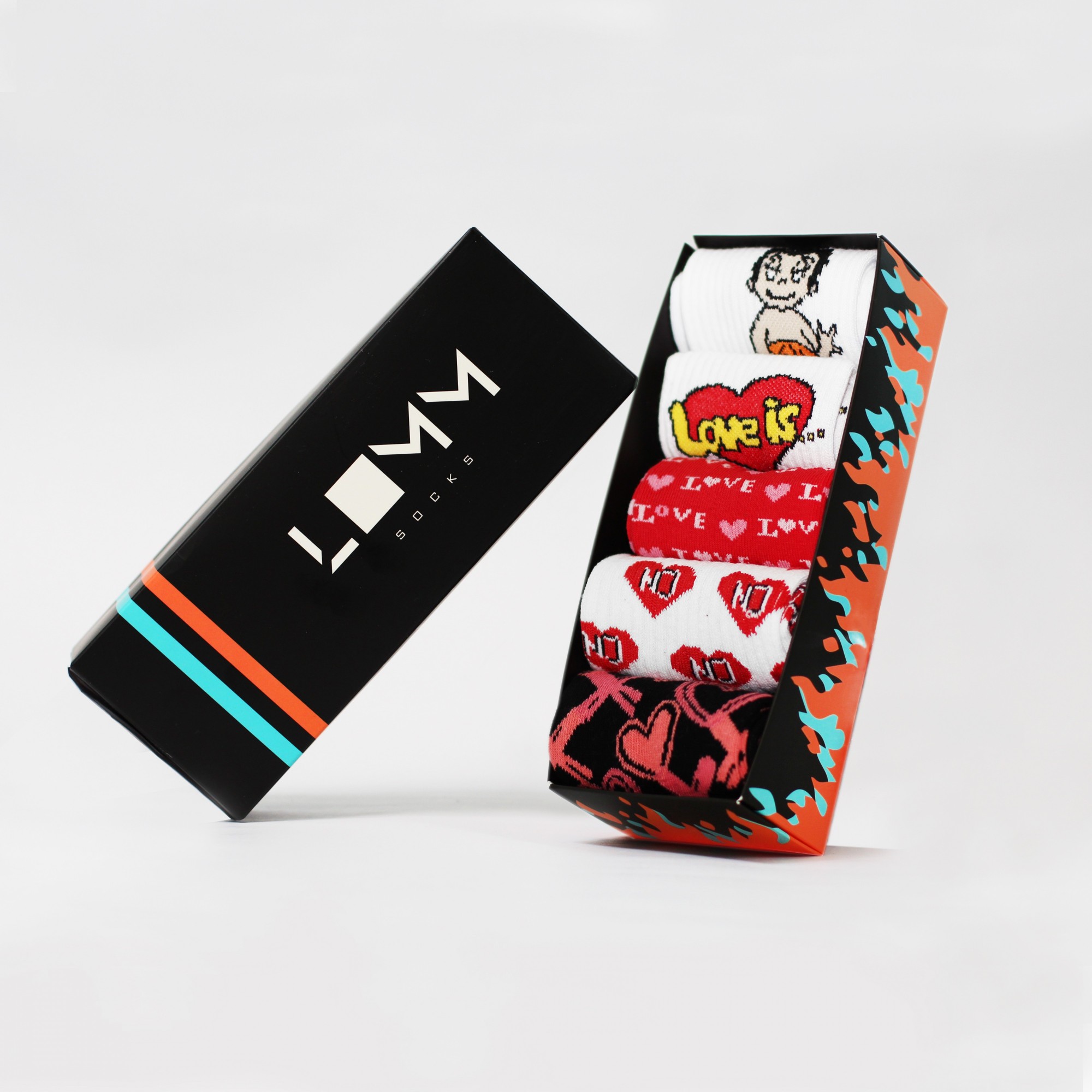 

Подарочный набор носков Love Box - разноцветные, Подарочный набор носков Love Box 36-44 разноцветные
