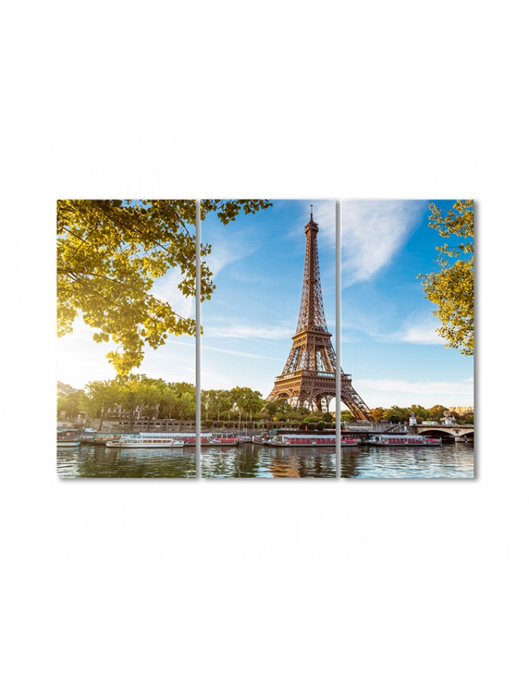 

Модульная картина Artel «Эйфелева башня над рекой» 3 модуля 120x180 см