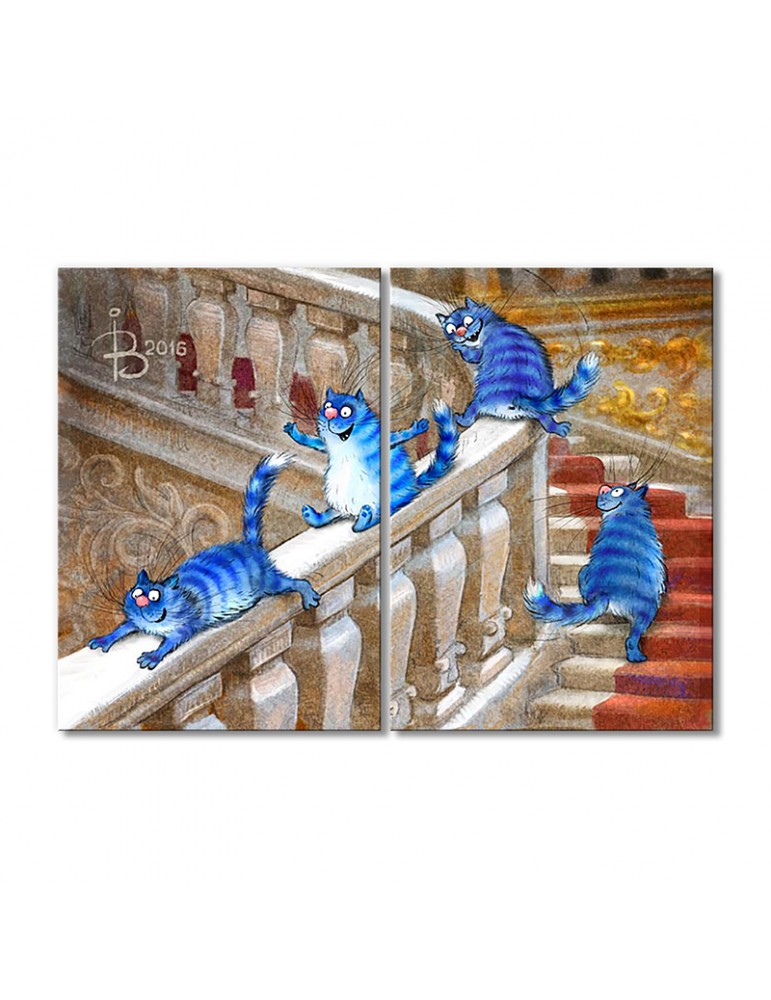 

Модульная картина Artel «Эрмитажные коты в театре» 2 модуля 120x180 см