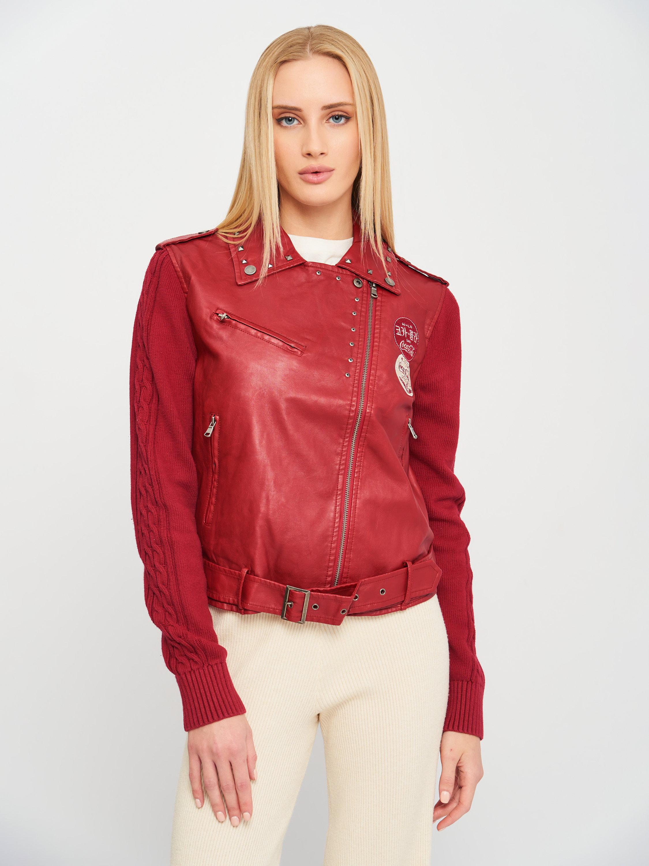 

Куртка из искусственной кожи Desigual 18WWEWAT-3014  Бордовая, Куртка из искусственной кожи Desigual 18WWEWAT-3014 40 Бордовая