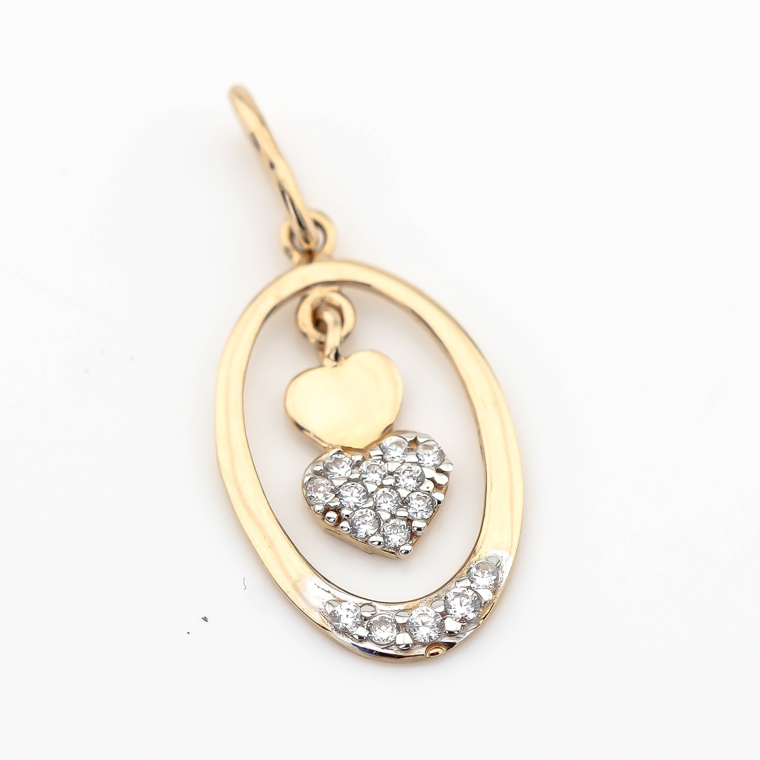 

Золотая подвеска с сердечками kp13183 Диамант