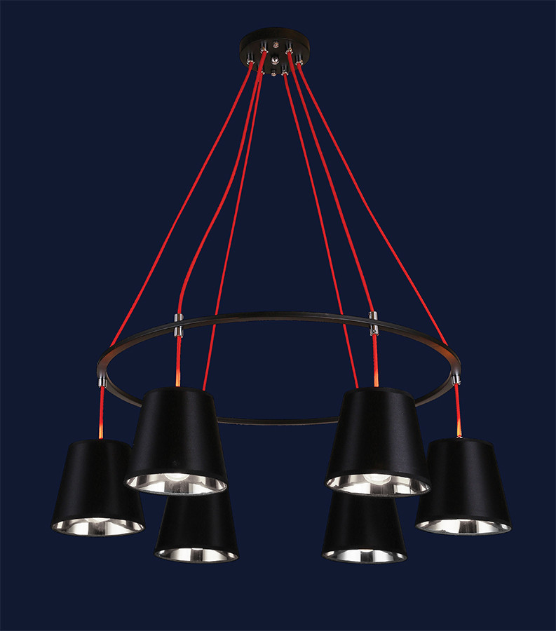 

Люстры светильники Levistella 768V32041-6 BK-CR