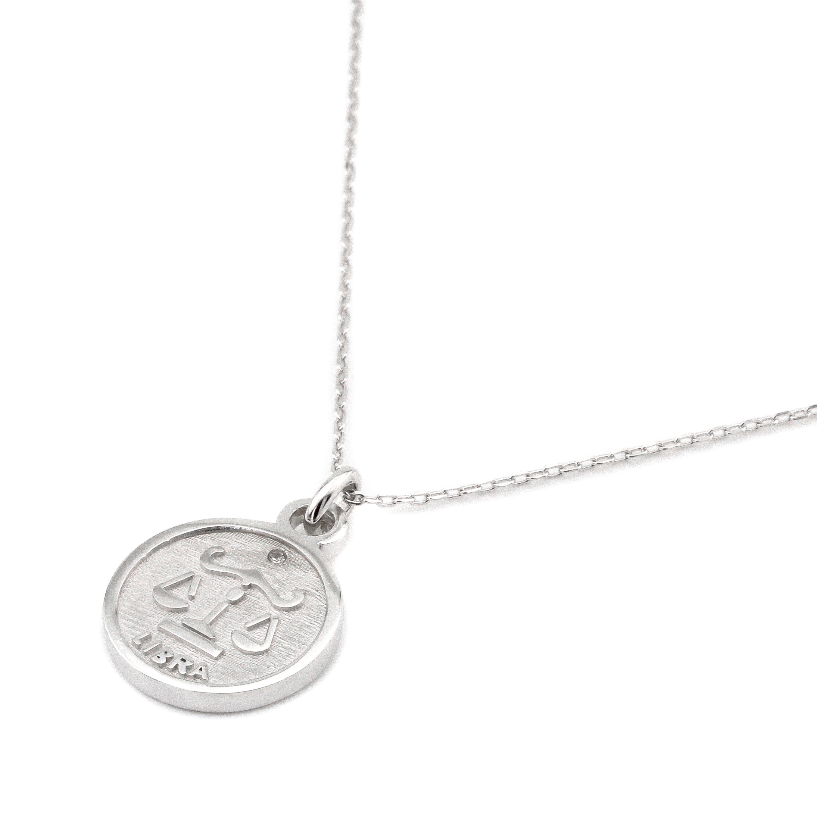 

Серебряное колье знак зодиака Весы KO14169 Диамант