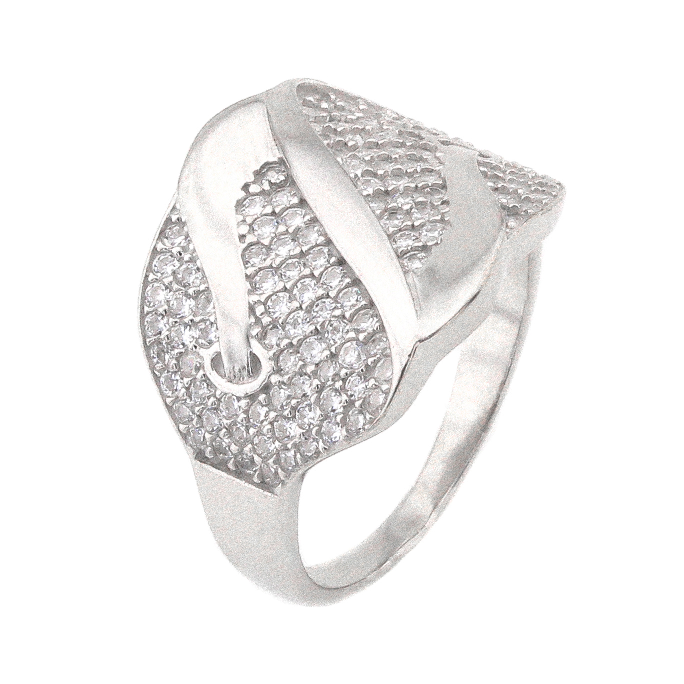 

Серебряное кольцо с фианитами K11576 Диамант, 18 размер