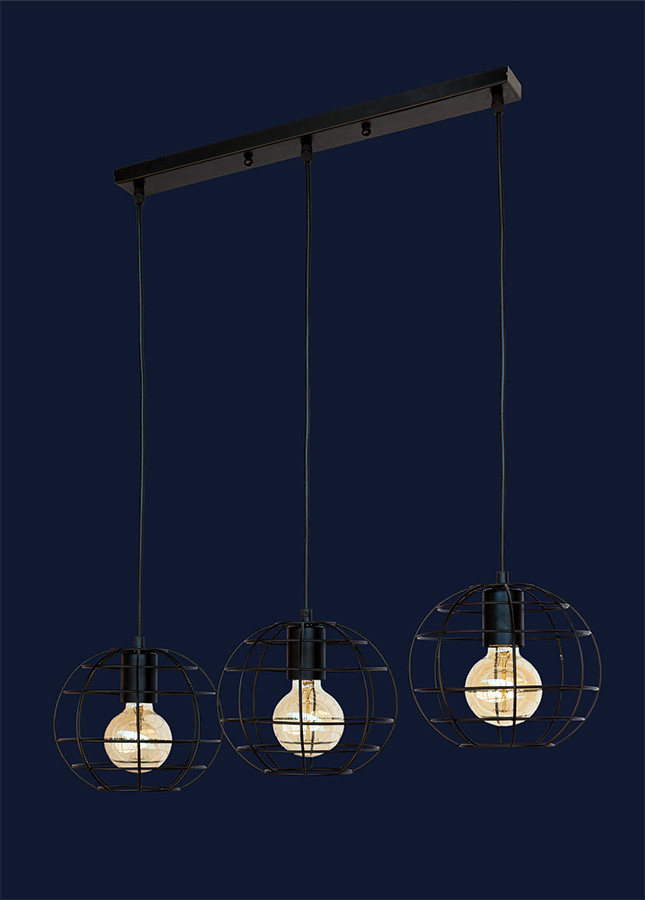 

Люстра в стиле лофт Levistella 756PR2175F-3 BK (500)