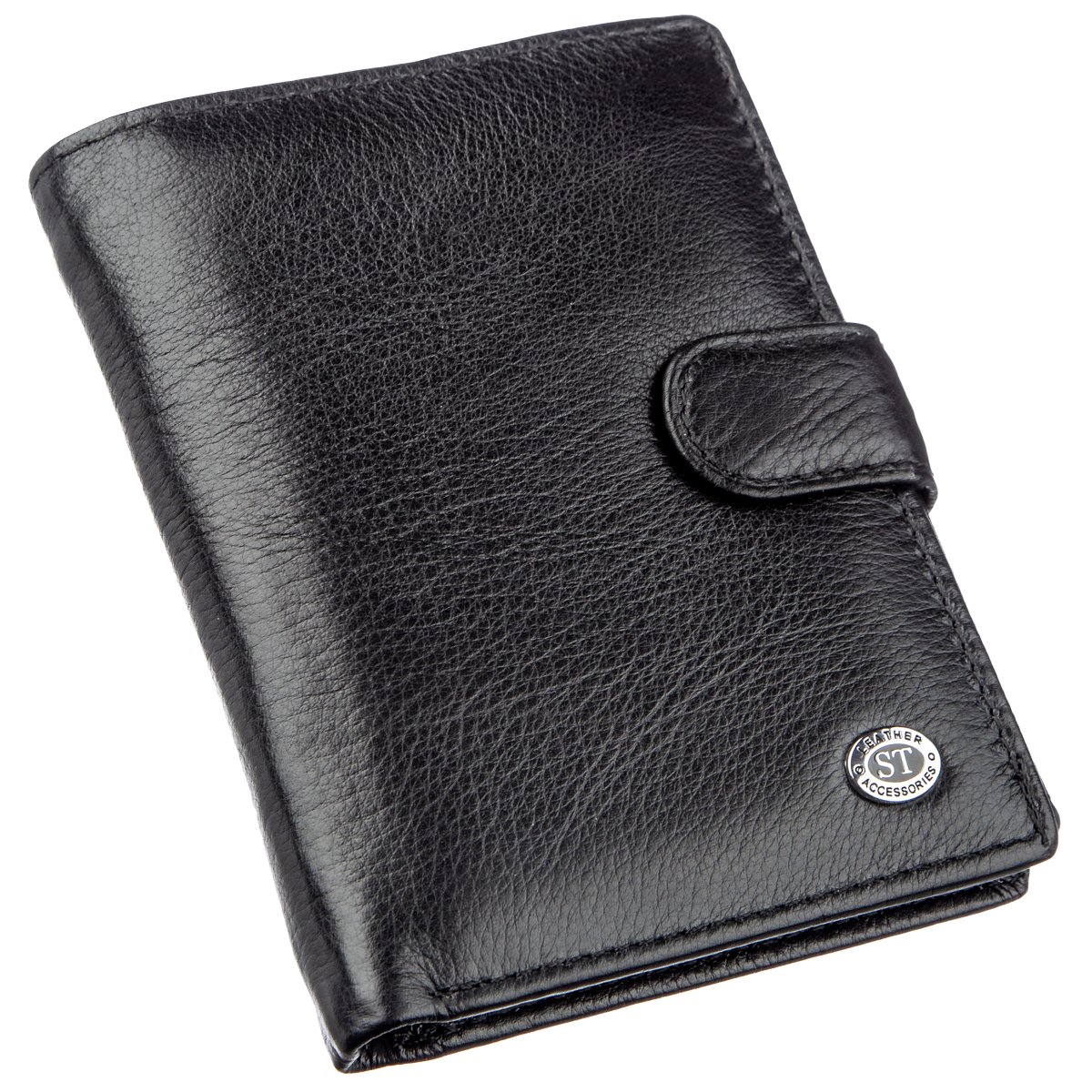 

Мужской кожаный кошелек ST Leather 10х13 см Черный 000168309