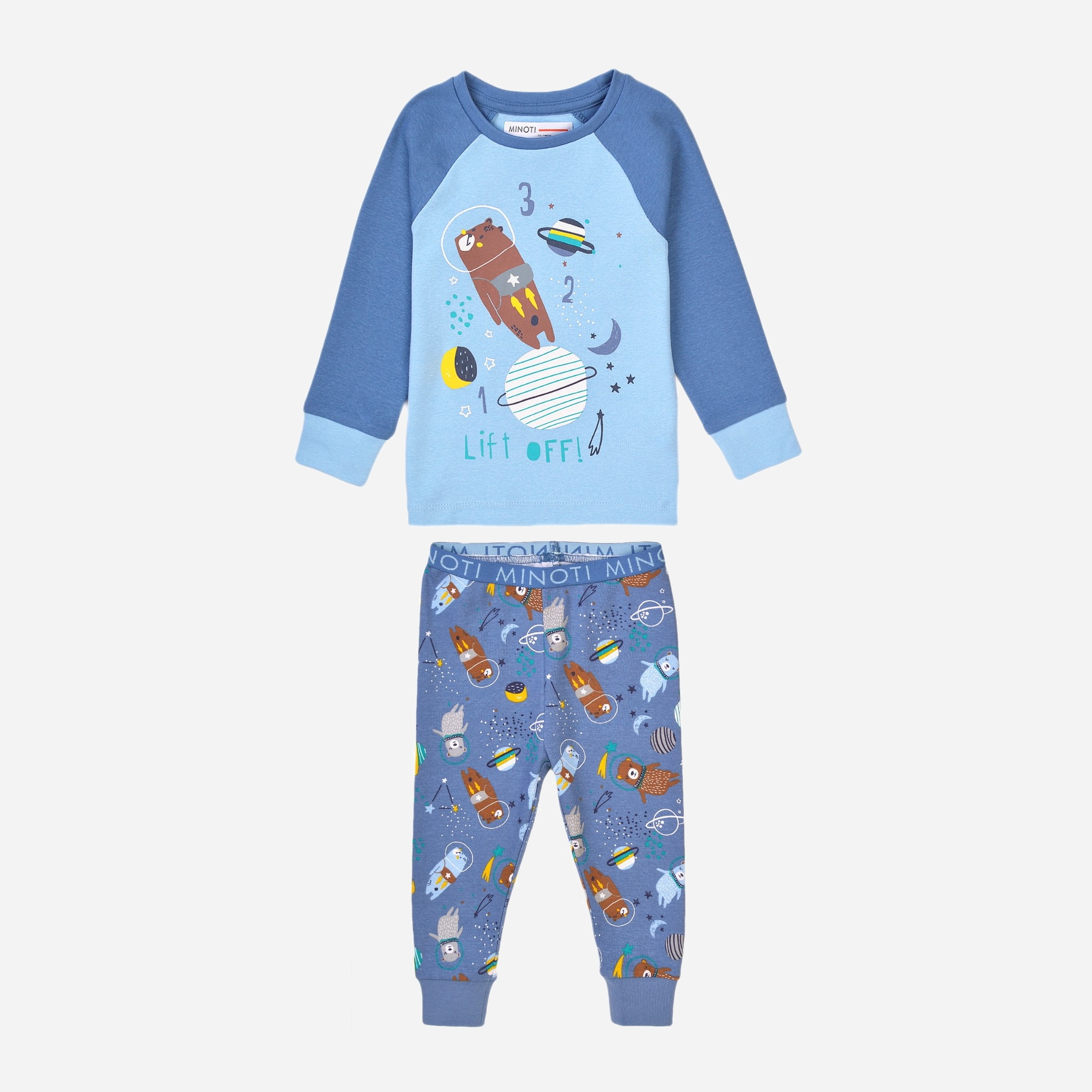 

Пижама (лонгслив + штаны) Minoti TB PYJ 15 35025JNR 110-116 см Синяя