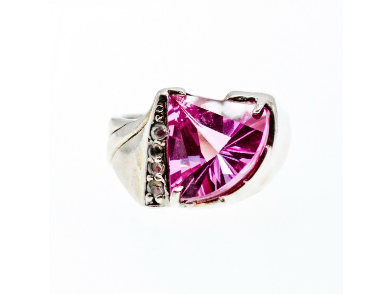 

Серебряное кольцо с розовой и белой шпинелью Любовь Натуральный Sky Jewelry 003220