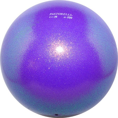 

Мяч Pastorelli 16 см GLITTER HV Фиолетовый